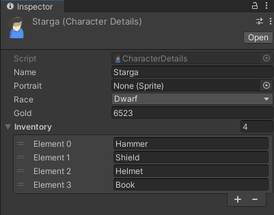 Exemple de Main Character assigné